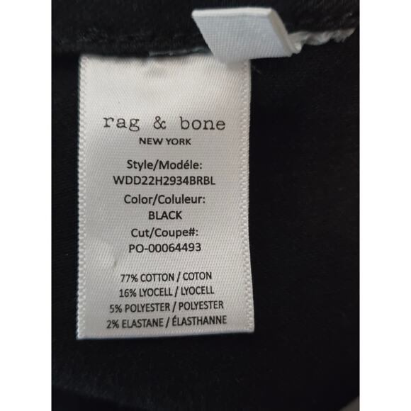Rag & Bone Black Peyton Engineered Boot Women's Jeans 28 - Picture 6 of 6